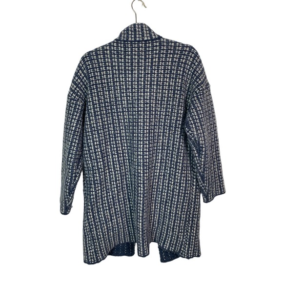 Evy's Tree - The Aubrey, Long Blue wool blend coat, Size M - Picture 5 of 6